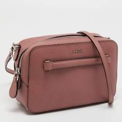 Pre Owned Bally Pink Leather Zip Shoulder Bag