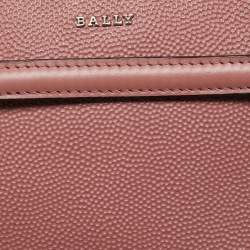 Pre Owned Bally Pink Leather Zip Shoulder Bag