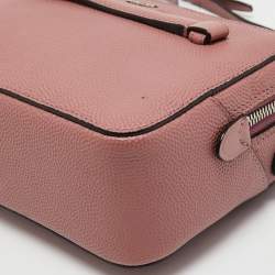 Pre Owned Bally Pink Leather Zip Shoulder Bag