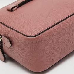 Pre Owned Bally Pink Leather Zip Shoulder Bag