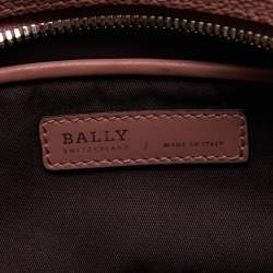 Pre Owned Bally Pink Leather Zip Shoulder Bag