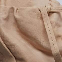 Pre Owned Bally Beige Quilt Stitched Leather Tote