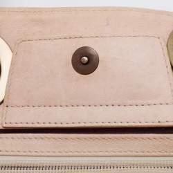 Pre Owned Bally Beige Quilt Stitched Leather Tote