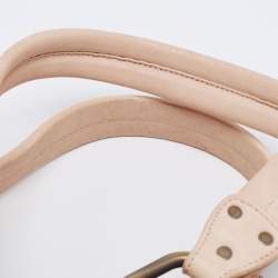 Pre Owned Bally Beige Quilt Stitched Leather Tote