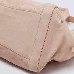 Pre Owned Bally Beige Quilt Stitched Leather Tote