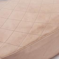 Pre Owned Bally Beige Quilt Stitched Leather Tote