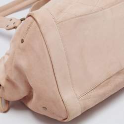 Pre Owned Bally Beige Quilt Stitched Leather Tote