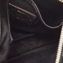Pre Owned Bally Black Suede and Leather Logo Shoulder Bag