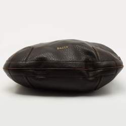 Pre Owned Bally Dark Brown Leather Chain Hobo
