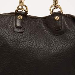 Pre Owned Bally Dark Brown Leather Chain Hobo
