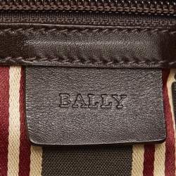 Pre Owned Bally Dark Brown Suede and Leather Hobo