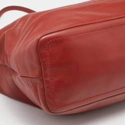 Pre Owned Bally Rust Leather Shopper Tote