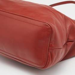 Pre Owned Bally Rust Leather Shopper Tote