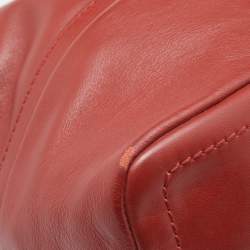 Pre Owned Bally Rust Leather Shopper Tote