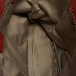 Pre Owned Bally Rust Leather Shopper Tote