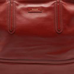 Pre Owned Bally Rust Leather Shopper Tote