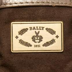 Pre Owned Bally Metallic Green Quilted Leather Moreen Hobo