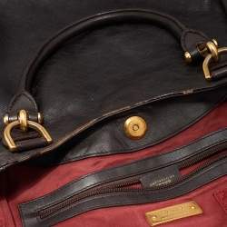 Pre Owned Bally Brown Leather Shoulder Bag