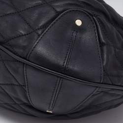 Pre Owned Bally Black Quilted Leather Moreen T Hobo