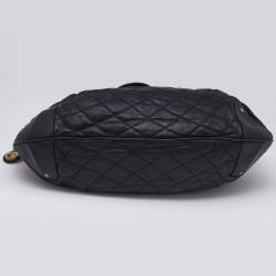 Pre Owned Bally Black Quilted Leather Moreen T Hobo