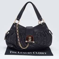 Pre Owned Bally Black Quilted Leather Moreen T Hobo