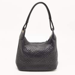 Pre Owned Bally Black Quilted Leather Zip Shoulder Bag