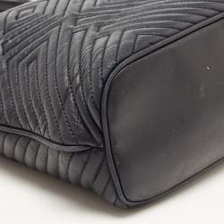 Pre Owned Bally Black Quilted Leather Zip Shoulder Bag