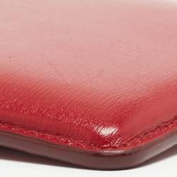 Pre Owned Bally Red Leather Document Crossbody Bag
