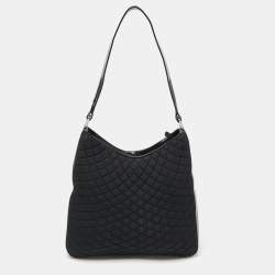 Bally Black Quilted Nylon Hobo