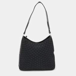 Bally Black Quilted Nylon Hobo