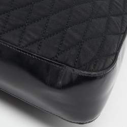 Bally Black Quilted Nylon Hobo
