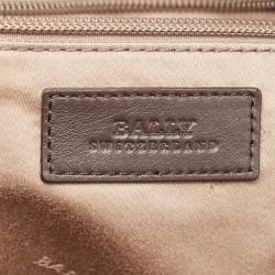 Pre Owned Bally Brown Suede and Leather Front Pocket Tote