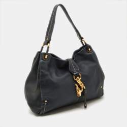 Bally Blue Leather Hobo