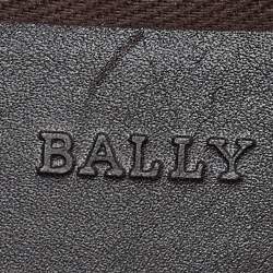 Pre Owned Bally Brown Leather Top Zip Hobo