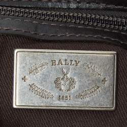 Pre Owned Bally Brown Leather Top Zip Hobo
