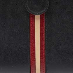 Bally Black Leather Compact Wallet