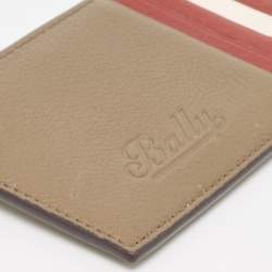 Bally Tricolor Leather Zip Card Holder