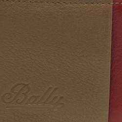 Bally Tricolor Leather Zip Card Holder