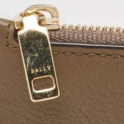 Bally Tricolor Leather Zip Card Holder