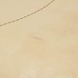 Pre Owned Bally Cream Leather Front Zip Pocket Hobo