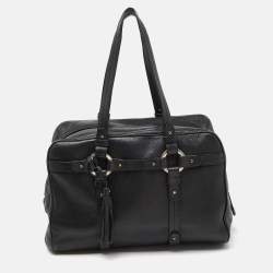 Bally Black Leather Charlyna Shoulder Bag