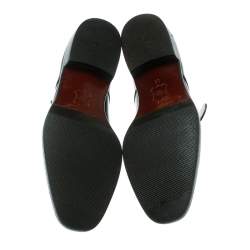 Bally Black Leather Monk Strap Flats Size 37