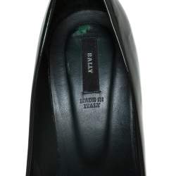 Pre Owned Bally Dark Green Patent Leather Pointed Toe Pumps Size 40