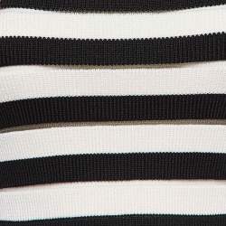 Balmain Black/White Knitted Crop Top M