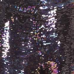 Balmain Purple Fringe Trim Sequin Pants L