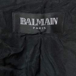 Balmain Black Embellished Tweed Jacket M