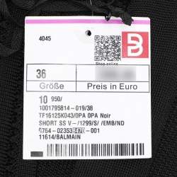 Pre Owned Balmain Black Stretch Knit Bodycon Mini Dress M