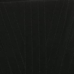 Pre Owned Balmain Black Crepe Corset Scoop Neck Mini Dress S