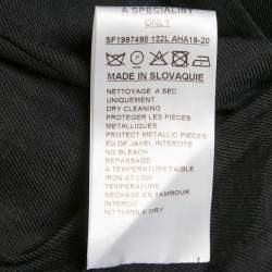 Balmain Black Wool Gabardine Button Detail Double Breasted Blazer M