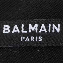 Balmain Black Wool Midi Dress M